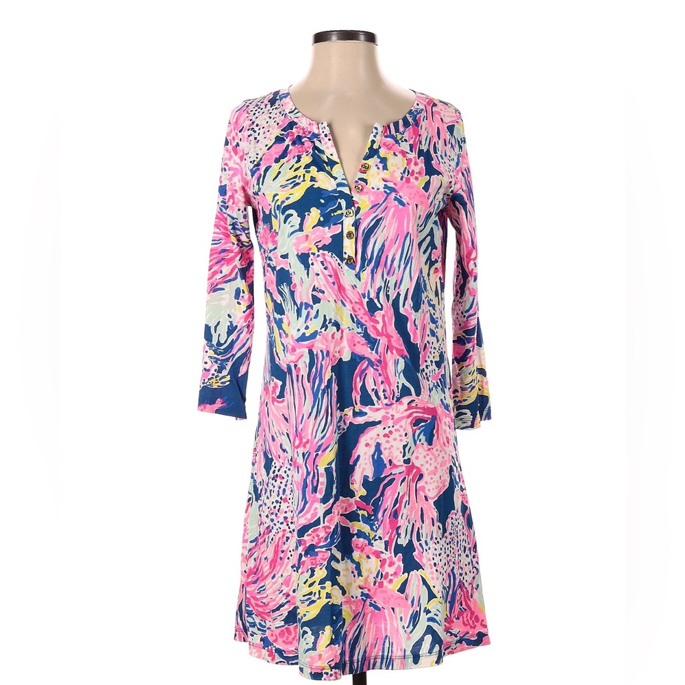 Lilly Pulitzer Banyon Indigo Sunken Treasure Cotton Dress Small
